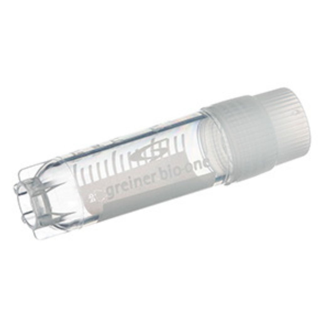 2 mL Cryo.s Tube, PP, Sterile, External Thread Natural Cap, ID Field, Starfoot Base, Round Bottom, Triple Packed, Case of 200