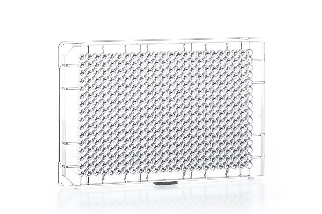 384W Small Volume LoBase Plate, CO, Flat Bottom, Chimney Style, Clear, Case of 80