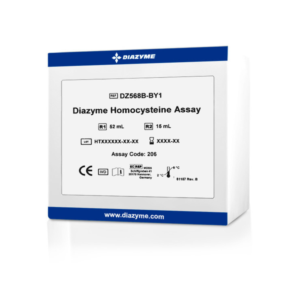 Diazyme Homocysteine Enzymatic Assay kit (liquid stable), R1 : 1 x 52 mL   R2: 1 X 15 ml;