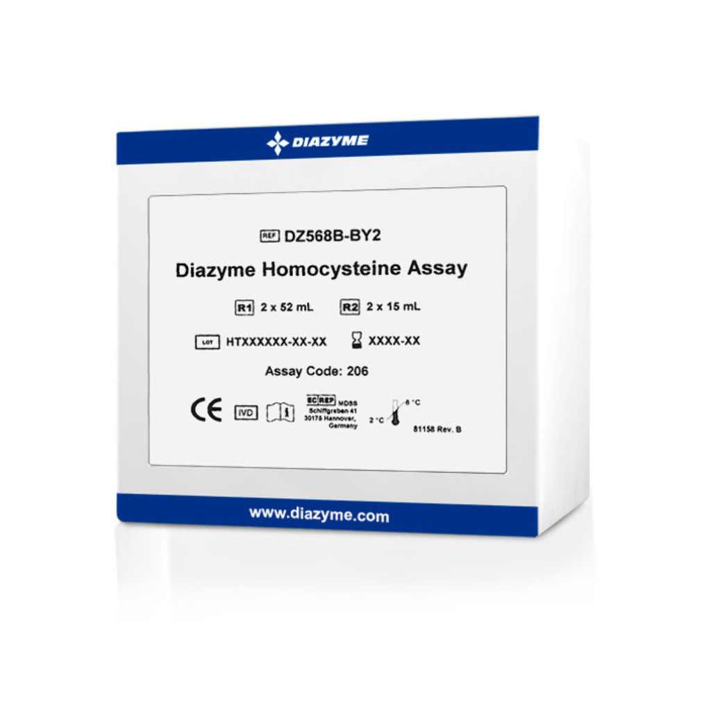 Diazyme Homocysteine Enzymatic Assay kit (liquid stable), R1 : 2 x 52 mL R2: 2 X 15 ml;