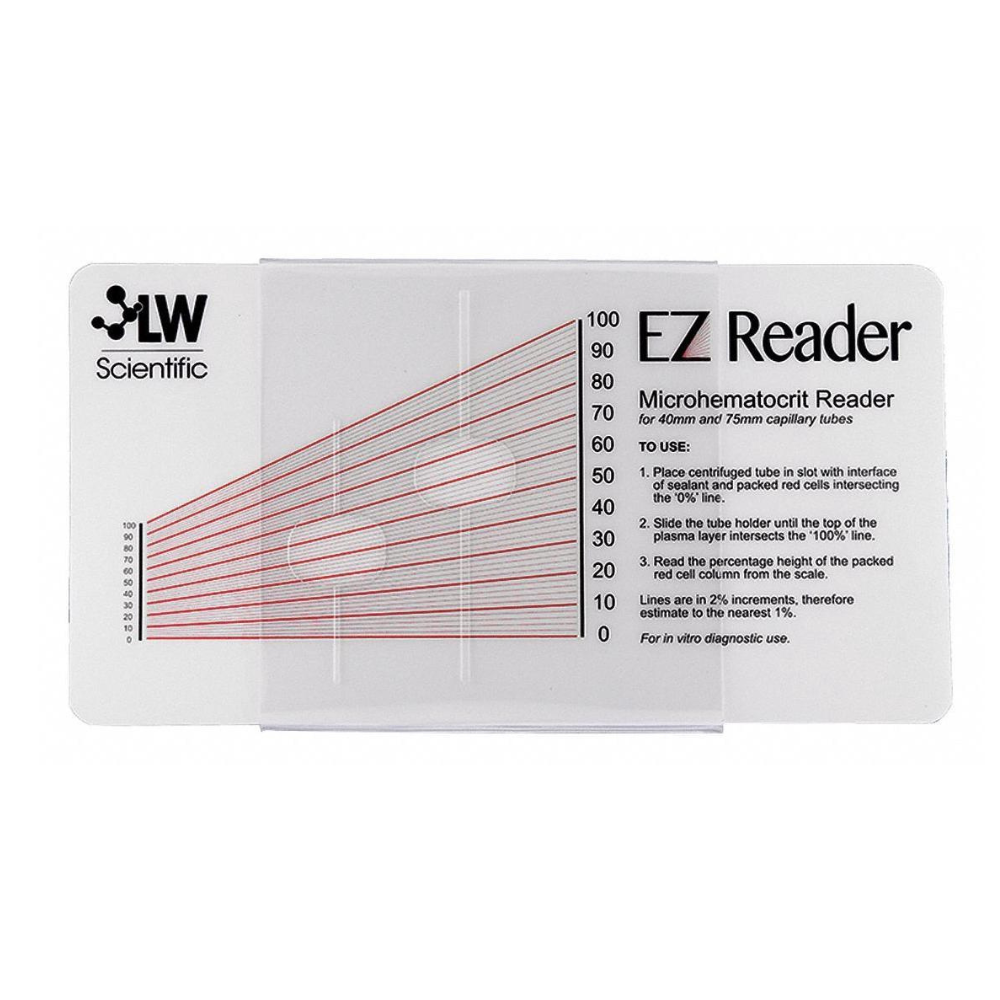 LW Scientific EZ Reader Slider Card for ZIP Combo and any other Hematocrit centrifuge