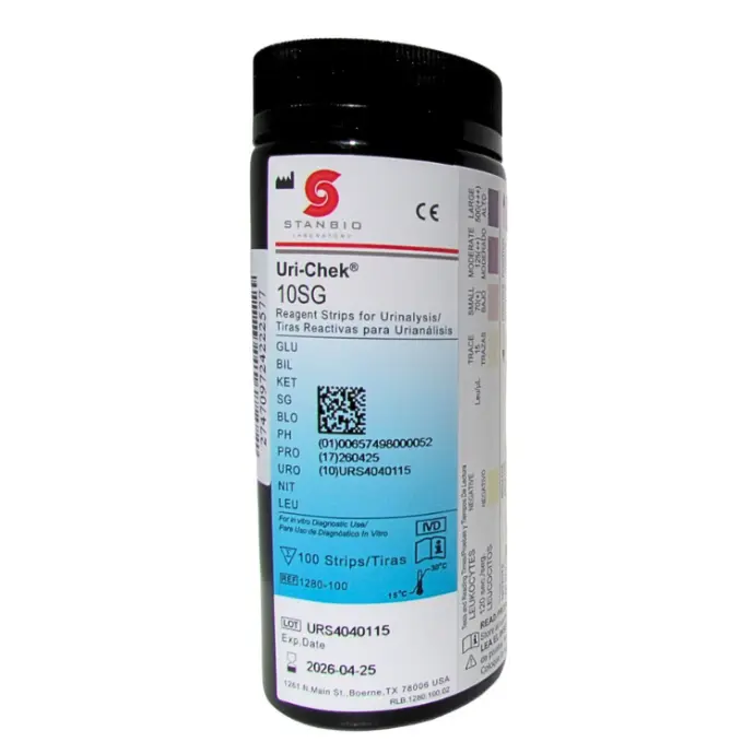 Stanbio Uri-Chek™ 10SG Urinalysis Reagent Strips, 100 Test