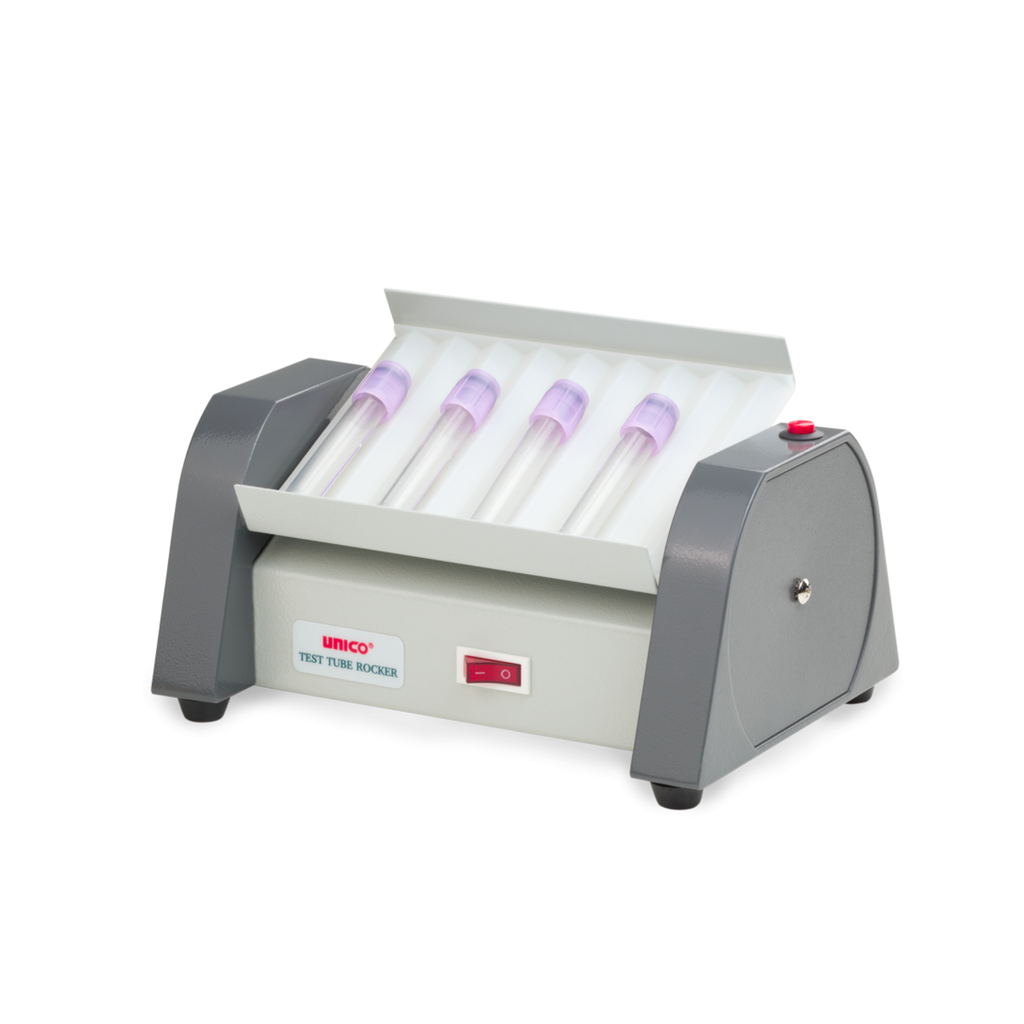 Tube Rocker/Mixer, 8 tubes/vials, with PAUSE button 25 rocking cycles per minute, 110 V