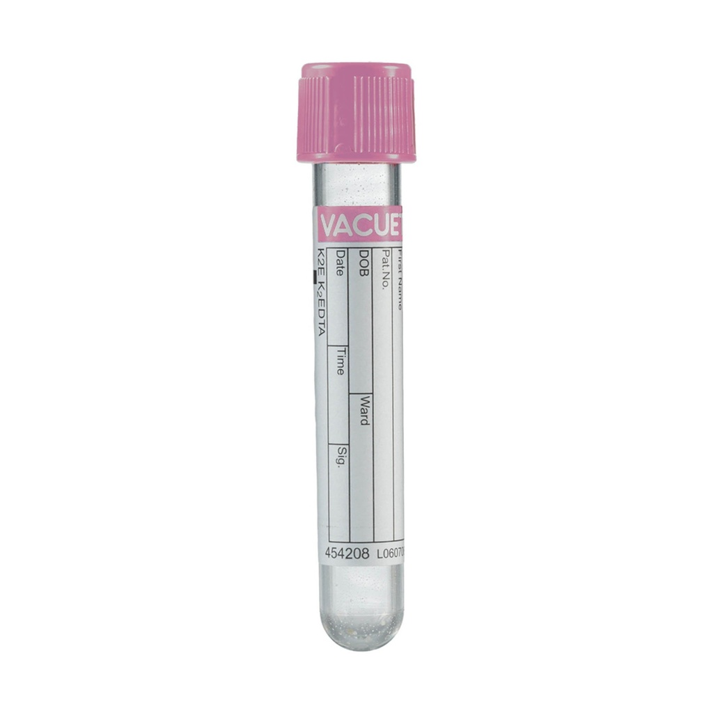 Greiner Bio-One VACUETTE Tube 4ml K2E K2EDTA NR PNK/BLK 13 x 75