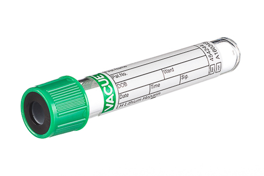 Plasma, Lithium Heparin, 3 ml, Green Pull Cap, 13x75, Case of 1200
