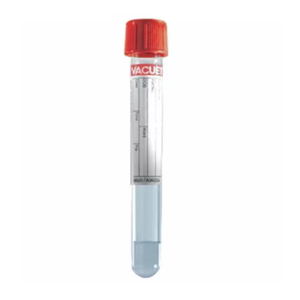 Greiner Bio-One VACUETTE Tube 5 ml Clot Activator Serum Separator Coated Additive Non-Rinse Red/Yellow Polystryrene 460