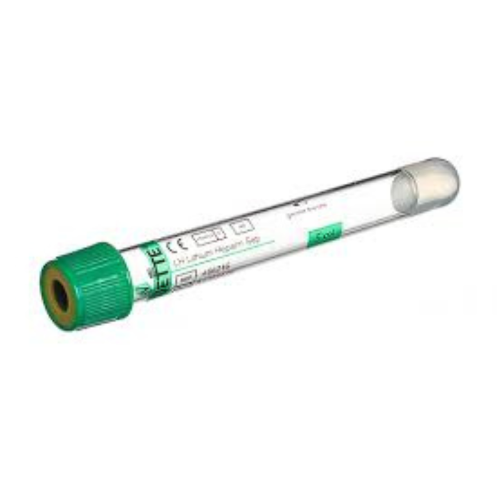 Plasma, Lithium Hep, Gel Sep., 5 ml, Green Pull Cap, 13x100, Case of 1200