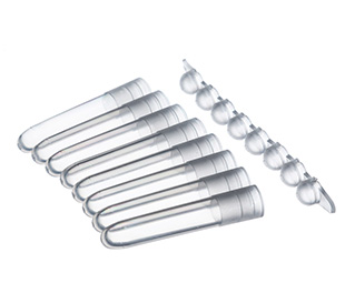 Test Tube, PPN, 1.2 mL, w Cap, Sterile, for Micro Rack Tube System, Case of 1000