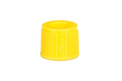 [371518] Snap Cap for Recapping 13mm Tubes, Yellow, Case of 5000