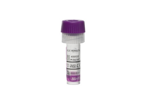 [450532] MiniCollect 0.25/0.5ml K2EDTA LAV, Case of 2000