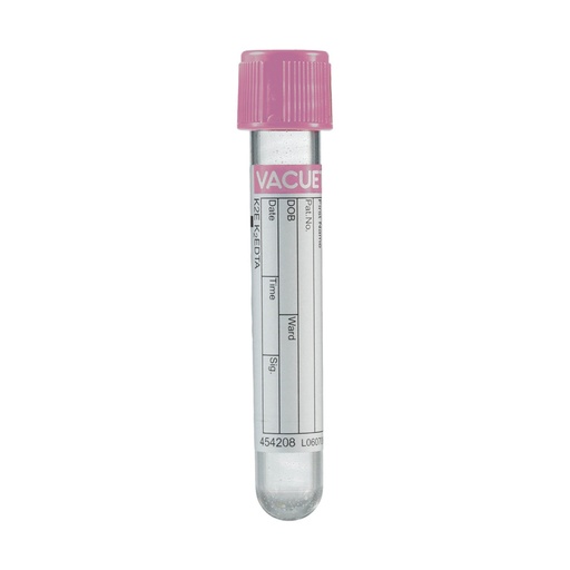 [454208] EDTA K2, 4 ml, Blood Bank, Pink Pull Cap, 13X75, Case of 1200