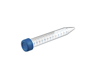[188241] Greiner Bio-One CellStar CellReactor Tube, 15 mL, PP, 17/120 mm, Conical Bottom, Blue Filter Screw Cap, Natural, Blue Graduated, White Writing Area, Sterile, 20 pcs./Bag