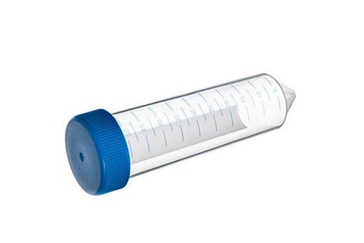 [227270] Greiner Bio-One Tube, 50 ml, PP, 30/115 MM, Conical Bottom, Cellstar®, Blue Screw Cap, Natural, Graduated, Writing Area, Sterile, 25 Pcs./Box