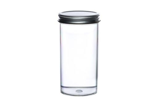 [229170] Sample Container, PS, 60x120, 250mL, Flat BOT, Metal Screw Cap, Case of 48