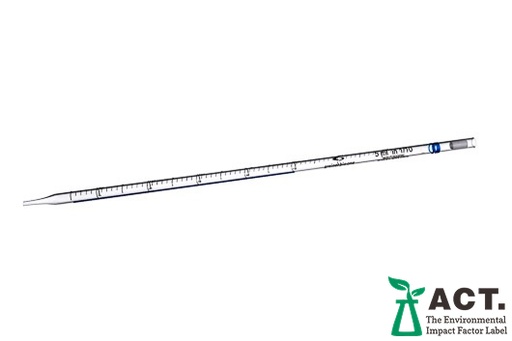 [606107] Greiner Bio-One Serological pipette, PS, 5mL, Bulk Wrapped, Sterile, 1/10 graduations, BLU color code