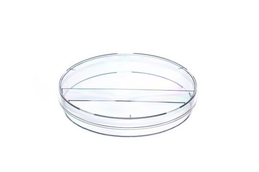 [635102] Petri dish, PS, 94x15mm, 57cm2, Triple Vented, Two Compartments, Case of 480