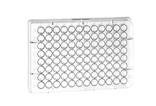 [650160] 96W CELLSTAR Plate, PS, TC Treated, Sterile, Round (U) Bottom, Clear, Case of 100