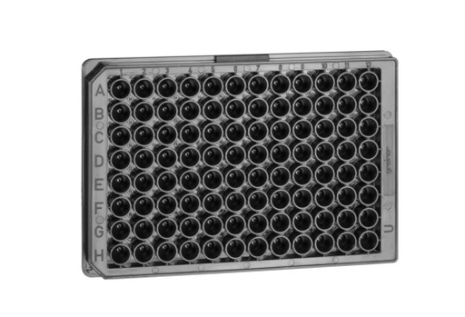 [650209] Greiner Bio-One Microplate 96W Plate, PP, Round (U) Bottom, Chimney Style, Black