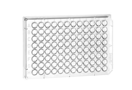 [651160] 96W CELLSTAR Plate, PS, TC Treated, Sterile, Conical Bottom, Clear, Case of 100