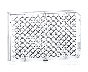 Greiner Bio-One Cell Culture Microplate 96W Cell Repellent Plate, PS, Sterile, Conical (V) Bottom, Clear, w/Lid