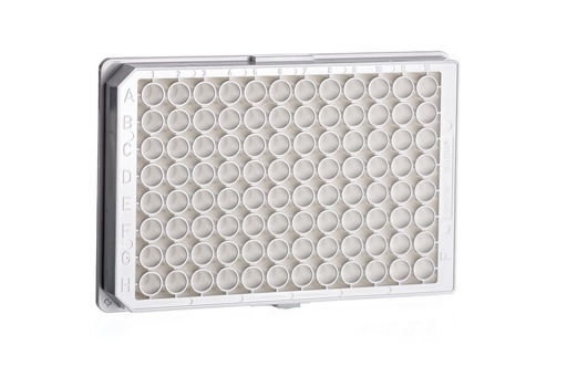 [655074] 96W LUMITRAC 600 Plate, PS, High Binding, Flat Bottom, Chimney Style, White, Case of 40