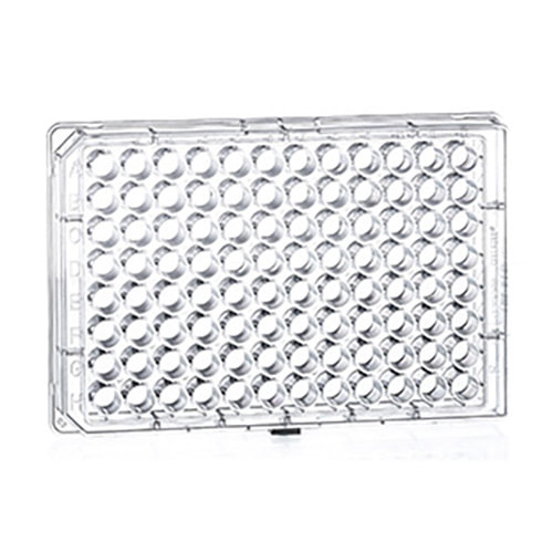 [655085] Greiner Bio-One 96W MICROLON 600 Plate, PS, High Binding, C-Bottom (flat w/curved edge), Clear