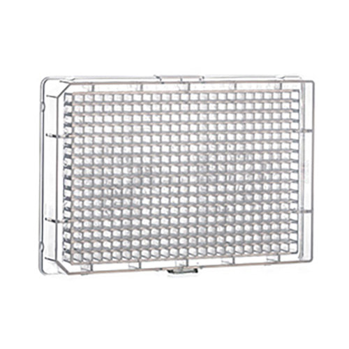 [655203] Greiner Bio-One 96W Plate, PP, Flat Bottom, Chimney Style, Red