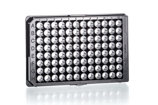 [655906] 96W Non-binding, PS, Flat bottom, Chimney Style, Black Clear, Case of 40