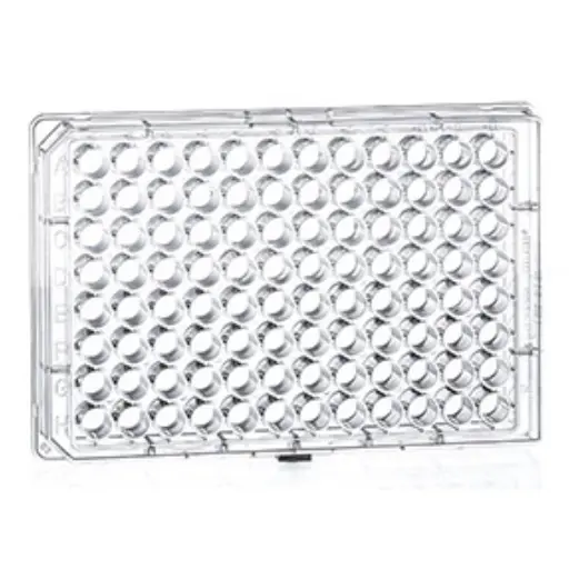 [655930] Greiner Bio-One Cell Culture Microplate 96W CellCoat Poly-L-Lysine Plate, PS, Flat Bottom, Chimney Style, Clear, w/Lid