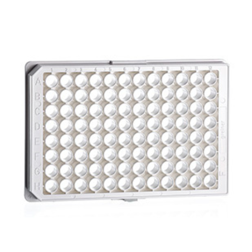 [655944] 96W CELLCOAT Poly-D-Lysine Plate, PS, Flat Bottom, Chimney Style, White Clear, w/Lid, Case of 20