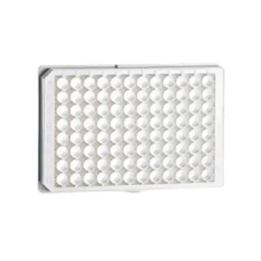 [655945] 96W CELLCOAT Poly-D-Lysine Plate, PS, Flat Bottom, Chimney Style, White, w/Lid, Case of 20