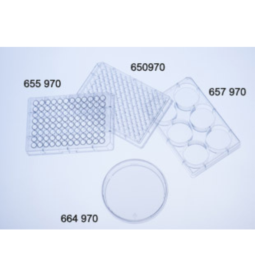 [657970] Cellstar 6 well plate, cell-repellent surface, clear, sterile, with lid, Case of 5
