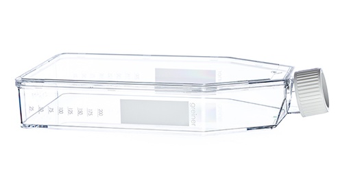 [660190] CELLSTAR T175 Flask, 550mL, Sterile, Lo-Profile, Canted Neck, w/ Plug Seal Cap, Case of 50