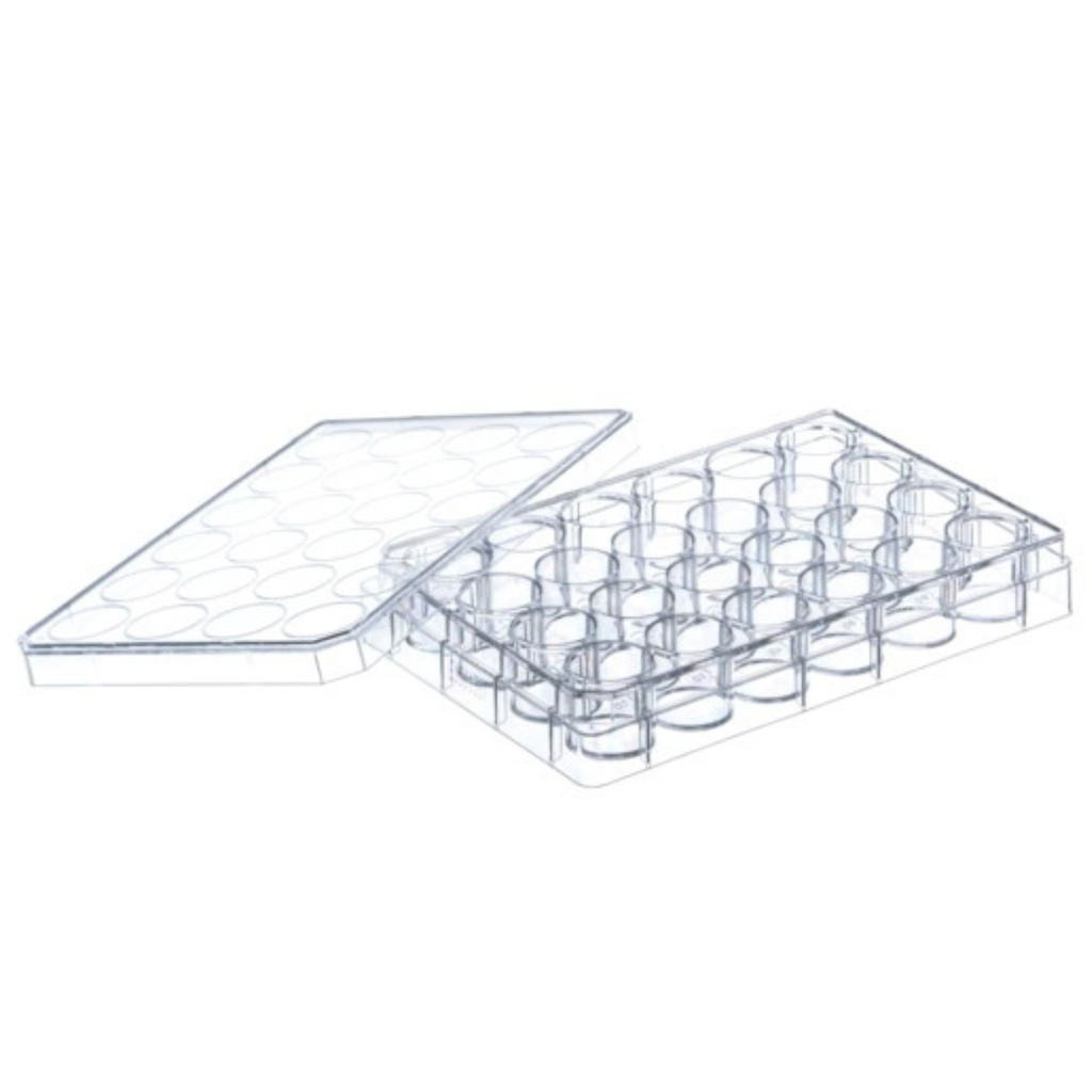 24 Well CELLSTAR Cell-Repellent Surface, sterile, with lid, Case of 5