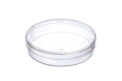 [664970] Cellstar 100mm dish, cell-repellent surface, clear, sterile, with lid, Case of 5