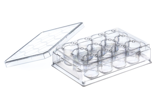 Greiner Bio-One ThinCert Plate, 12W, Sterile, w/ Lid