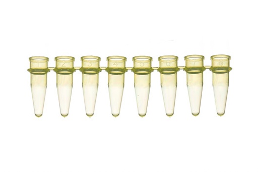 [673276] PCR 0.2ml strip tubes, yellow, Case of 1250