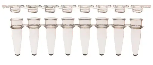 [673280] COMBO Sapphire RT PCR 0.2ml strip tubes, standard profile, clear, strip caps caps in same box, Case of 1250