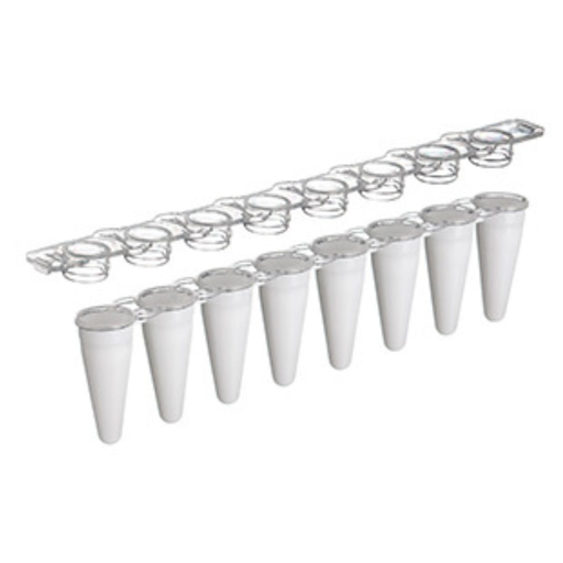 [673282] COMBO Sapphire RT PCR 0.2ml strip tubes, low profile, white, strip caps in same box, Case of 1250