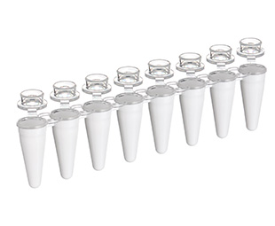 [673285] Sapphire PCR 0.2ml strips, low profile white, individual attached  caps for Real Time PCR, Case of 1200