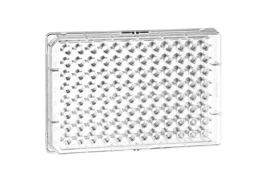 [675180] 96W Half Area CELLSTAR Plate, PS, TC Treated, Sterile, Flat Bottom, Chimney Style, Clear, w/Lid, Case of 32