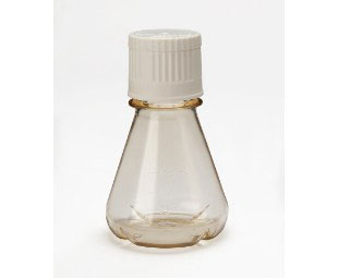 [679511] Cell culture shaker flask, 125ml, baffled bottom, PC, White Duocap, clear, sterile, Case of 24