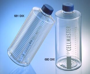 Greiner Bio-One CELLMASTER Roller Bottle, 2.5 x , PS, SHORT FORM, PS, RIBBED SURFACE, 2125CM2 Growth Area, Plug Seal Cap, ST