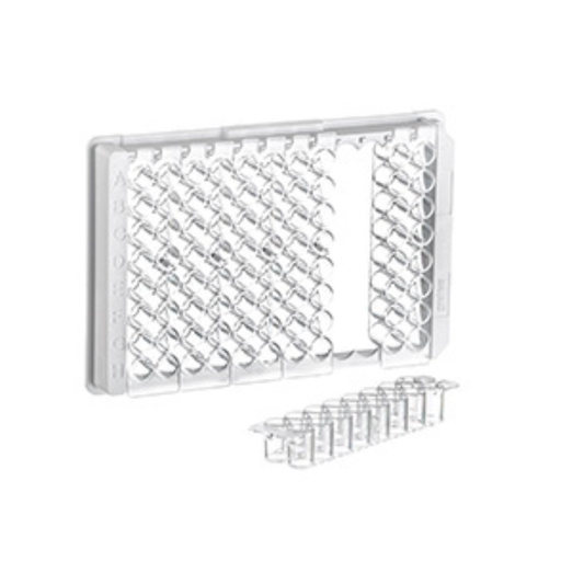 [756071] 96W F16 MICROLON 600 Plate, PS, High Binding, 2x8 Flat Bottom Strips, Clear Wells, Case of 100