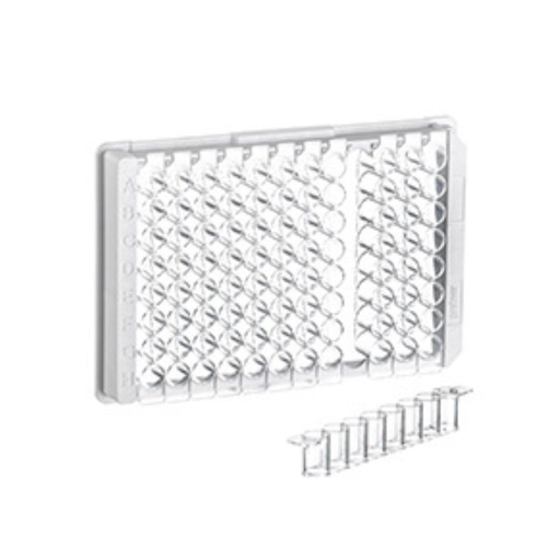 [762071] 96W F8 MICROLON 600 Plate, PS, High Binding, 1x8 Flat Bottom Strips, Clear Wells, Case of 100