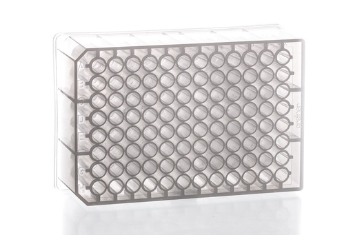 [780261] 96 Deep Well MASTERBLOCK Storage Plate, PP, Sterile, 1 mL/well, Chimney Style, Round (U) Bottom, Natural, Case of 50