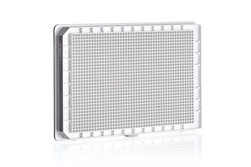 [781903] 384W Non-binding Plate, PS, Flat Bottom, White Clear, Case of 40