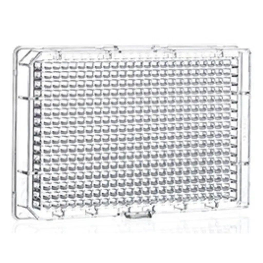 384W CELLCOAT Collagen Type I Plate, PS, Flat Bottom, Clear, w/Lid, Case of 20