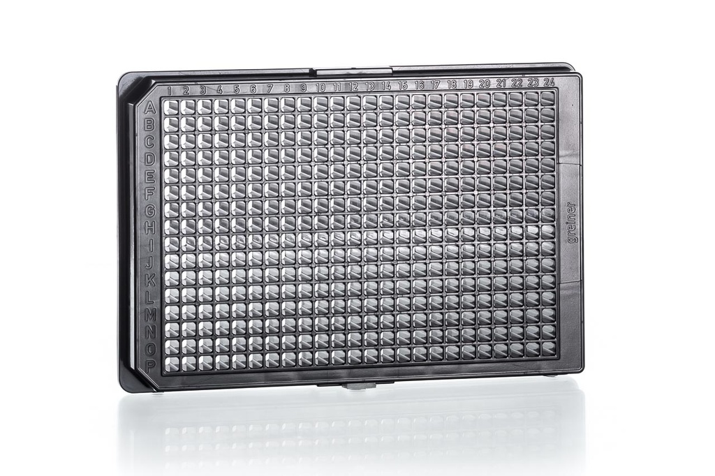 Greiner Bio-One Cell Culture Microplate 384W Advanced TC™ Plate, PS, Sterile, Flat Bottom, Black µClear, w/Lid