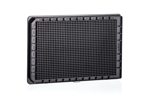 [782076] 1536W HiBase FLUOTRAC 200 Plate, PS, Medium Binding, Flat Bottom, Black, Case of 60